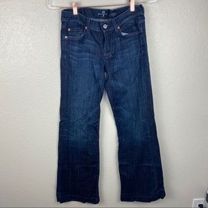 7 For All ManKind Dojo Dark Flare Denim Jeans